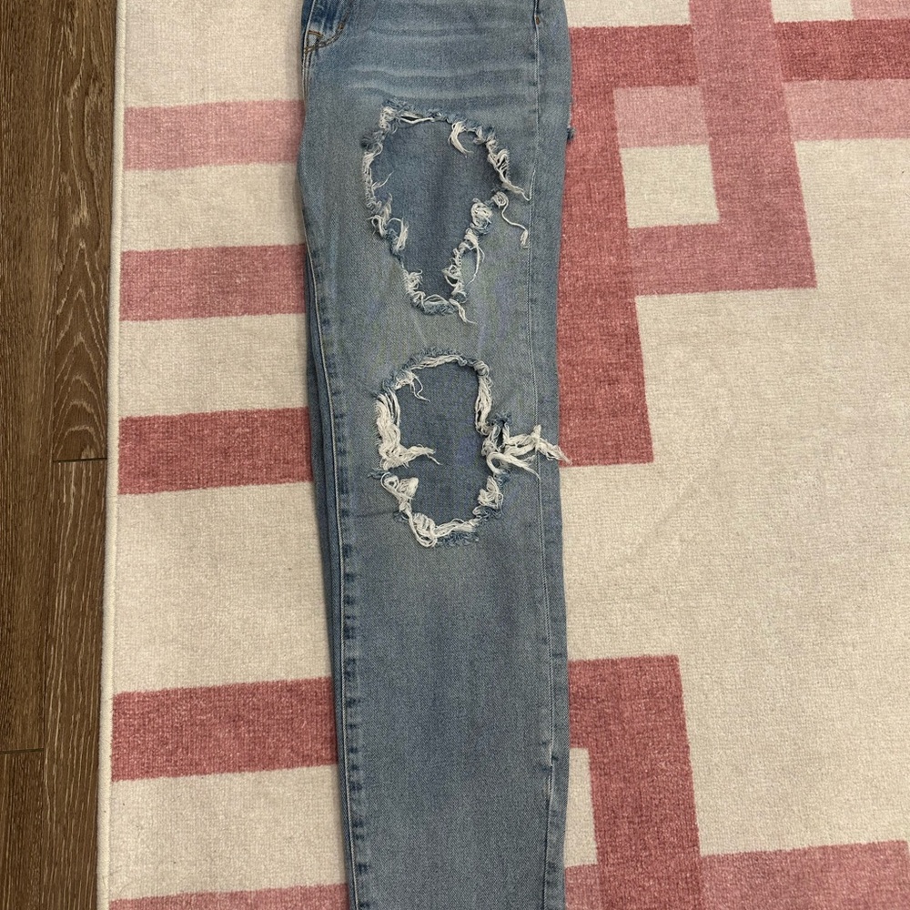 BDG Blue Straight leg Jeans with Vintage Distressing